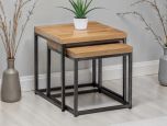 Julian Bowen Brooklyn Nesting Lamp Table in Solid Oak