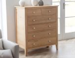 Julian Bowen Cotswold 4+2 Chest of Drawers in Oak