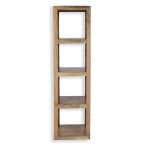 Varanasi 4 High Square Display Unit in Natural Wood