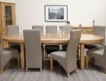 Deluxe Super Oval Extending Table in Solid Oak