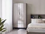 Julian Bowen Bali 2 Door 1 Drawer Wardrobe in Grey Oak