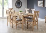 Julian Bowen Cotswold 6 Seater Extending Dining Table in Solid Oak