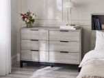 Julian Bowen Bali 6 Drawer Wide Chest in Grey Oak