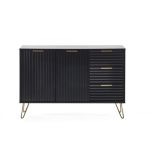 Julian Bowen Murano Large Sideboard in Black & Gold