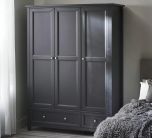 Julian Bowen Maine 3 Door Combination Wardrobe - Anthracite