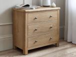 Julian Bowen Memphis 3 Drawer Chest in Limed Oak