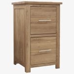 Opus Two Drawer Filing Cabinet in Solid Oak