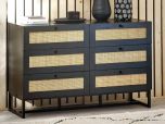 Julian Bowen Padstow 6 Drawer Chest in Black