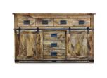 Jaipur Large Sideboard in Distressed Natural Wood