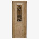 Bordeaux Corner Display Unit in Solid Oak