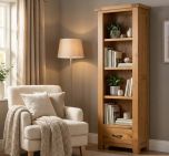 Somerset Oak Tall Narrow Bookcase