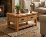 Somerset Oak Coffee Table With Drawer