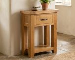 Somerset Oak 1 Drawer Console Table