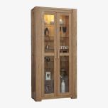 Trend Glass Display Cabinet in Solid Oak