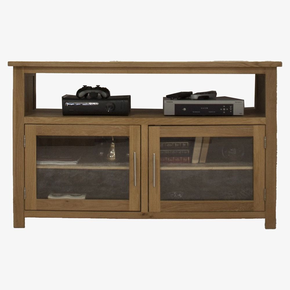 Opus Solid Oak Entertainment Unit Free Delivery eFurn