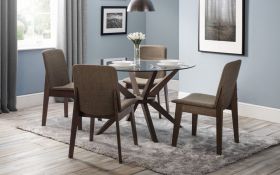 Julian Bowen Chelsea Round Glass Table
