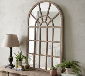 Copgrove Arched Paned Wall Mirror