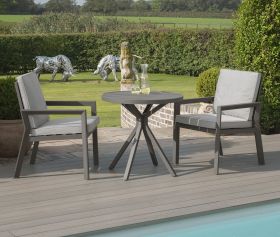New York 3 Piece Bistro Set in Dove Grey