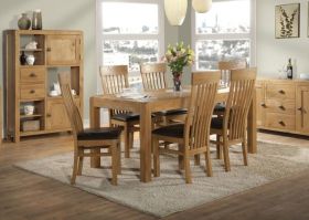 Avon Oak Dining Table and Chair Set - 140cm to 180cm
