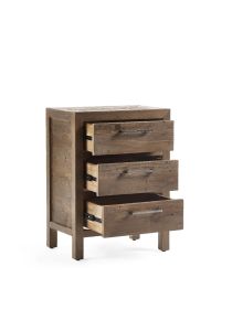 Julian Bowen Heritage 3 Drawer Bedside in Cashew