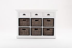 Novasolo Halifax Buffet with 6 Baskets in White