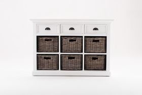 Halifax Buffet with 6 Baskets in White