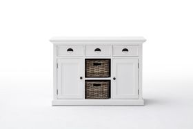 Halifax Buffet with 2 Baskets in White