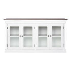 Halifax Accent Coastal Buffet with 2 Baskets - White & Brown