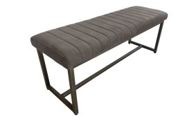 Julian Bowen Brooklyn Upholstered Bench in Charcoal