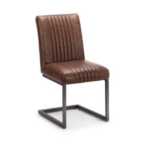 Julian Bowen Brooklyn Chairs in Brown - Set of 2