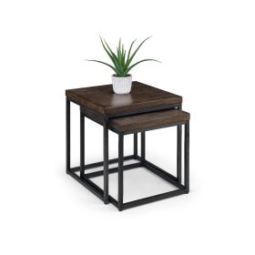 Julian Bowen Brooklyn Nesting Lamp Tables in Dark Oak