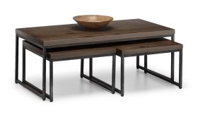 Julian Bowen Brooklyn Nesting Coffee Tables In Dark Oak