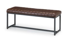 Julian Bowen Brooklyn Upholstered Bench in Brown