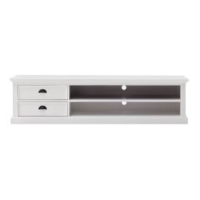 Halifax Coastal Large TV Unit in Brilliant White