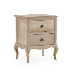 Julian Bowen Camille 2 Drawer Bedside in Limed Oak