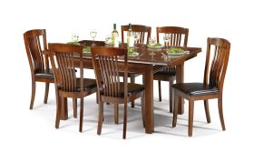 Julian Bowen Canterbury Dining Table & Chairs Set in Solid Mahogany