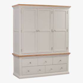 Cotswold Triple Wardrobe in Solid Oak