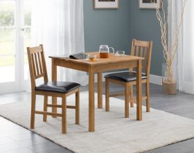 Julian Bowen Coxmoor Square Dining Table Set in Solid Oak