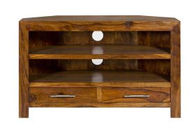 Agra Corner TV Unit in Rosewood 