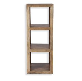 Varanasi 3 High Square Display Unit in Natural Wood 