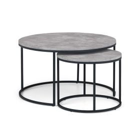 Julian Bowen Staten Concrete Round Nesting Coffee Table