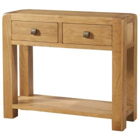 Avon Oak Console Table With 2 Drawers
