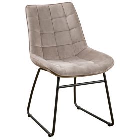 Soft Velvet Chairs In Mink
