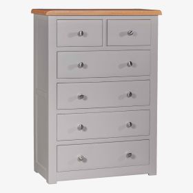 Diamond 4+2 Chest in Solid Oak