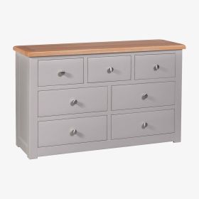 Diamond 7 Drawer Chest in Solid Oak