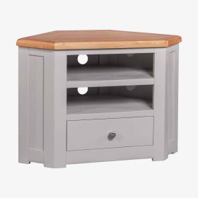 Diamond Corner TV Cabinet in Solid Oak