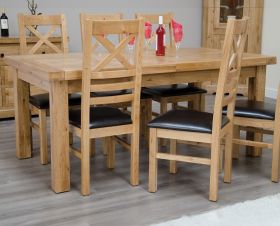 Deluxe Twin Leaf Extending Table 180cm in Solid Oak