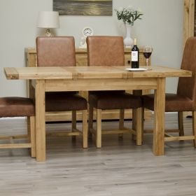 Deluxe Solid Oak Small Butterfly Extending Table