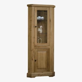 Deluxe Corner Display Unit in Solid Oak