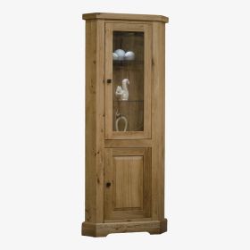 Deluxe Solid Oak Corner Display Unit